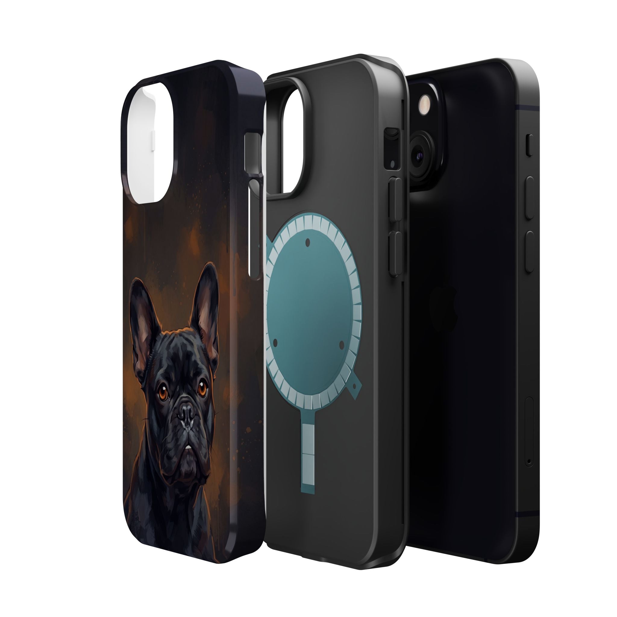 French Bulldog Portrait Phone Case — Impact-Resistant Wireless Charging Cover
