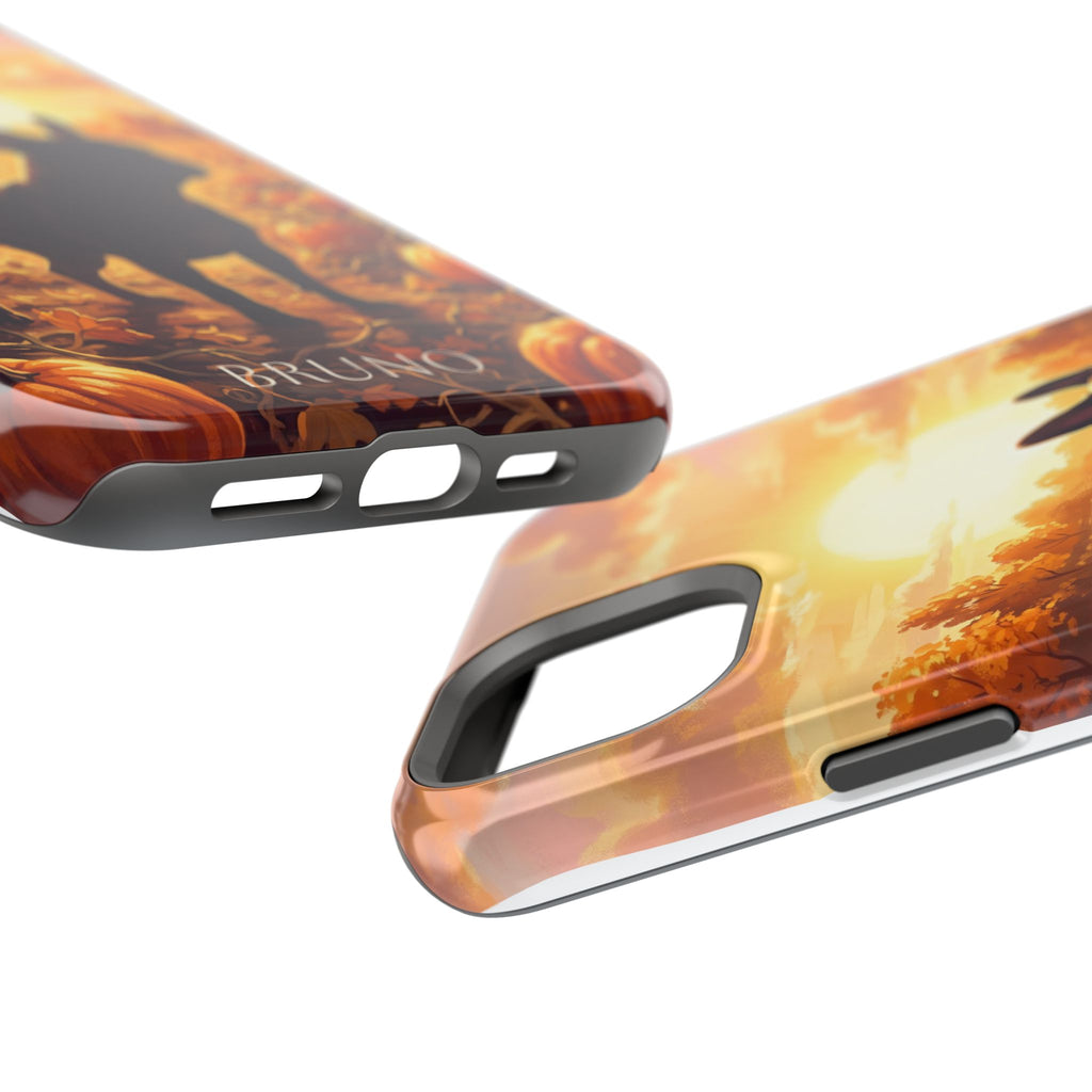 Personalized French Bulldog Pumpkin Patch Phone Case — Wireless Charging Cover