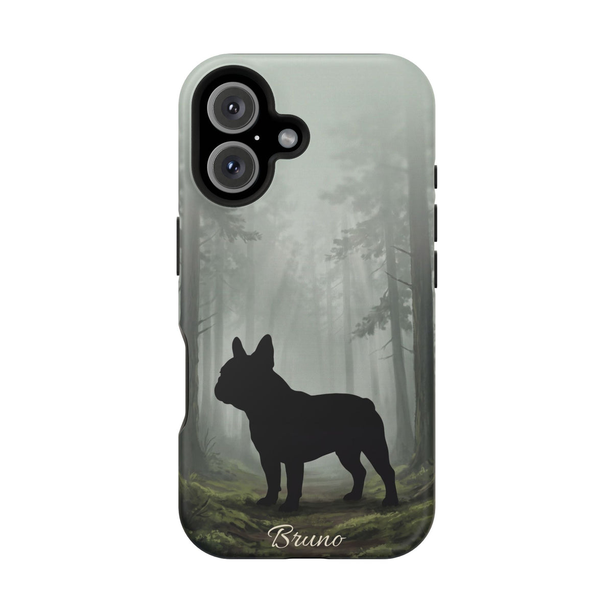 Personalized French Bulldog Misty Forest Phone Case — Wireless Charging Cover