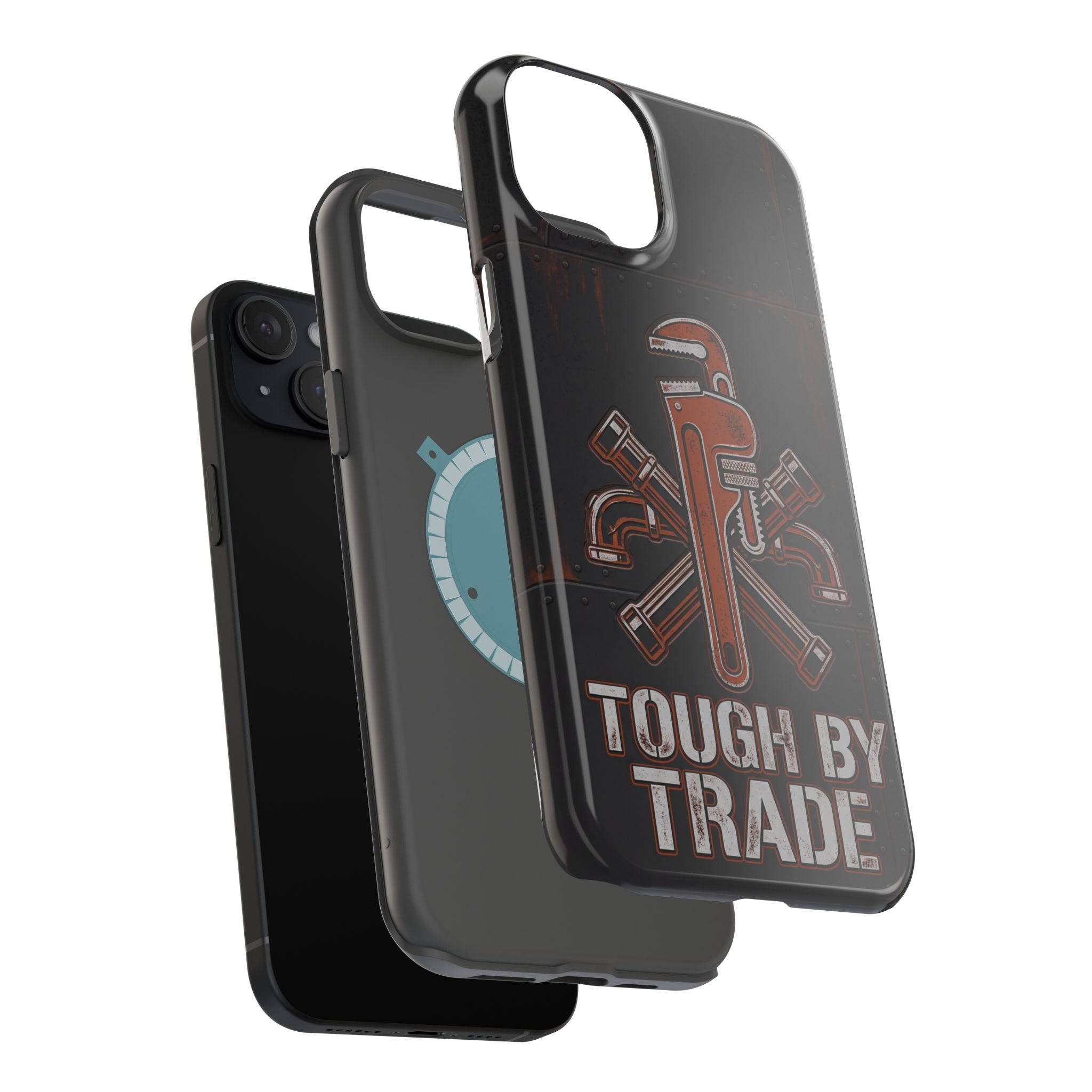 Tough By Trade Phone Case — Crossed Wrenches Wireless Charging Cover