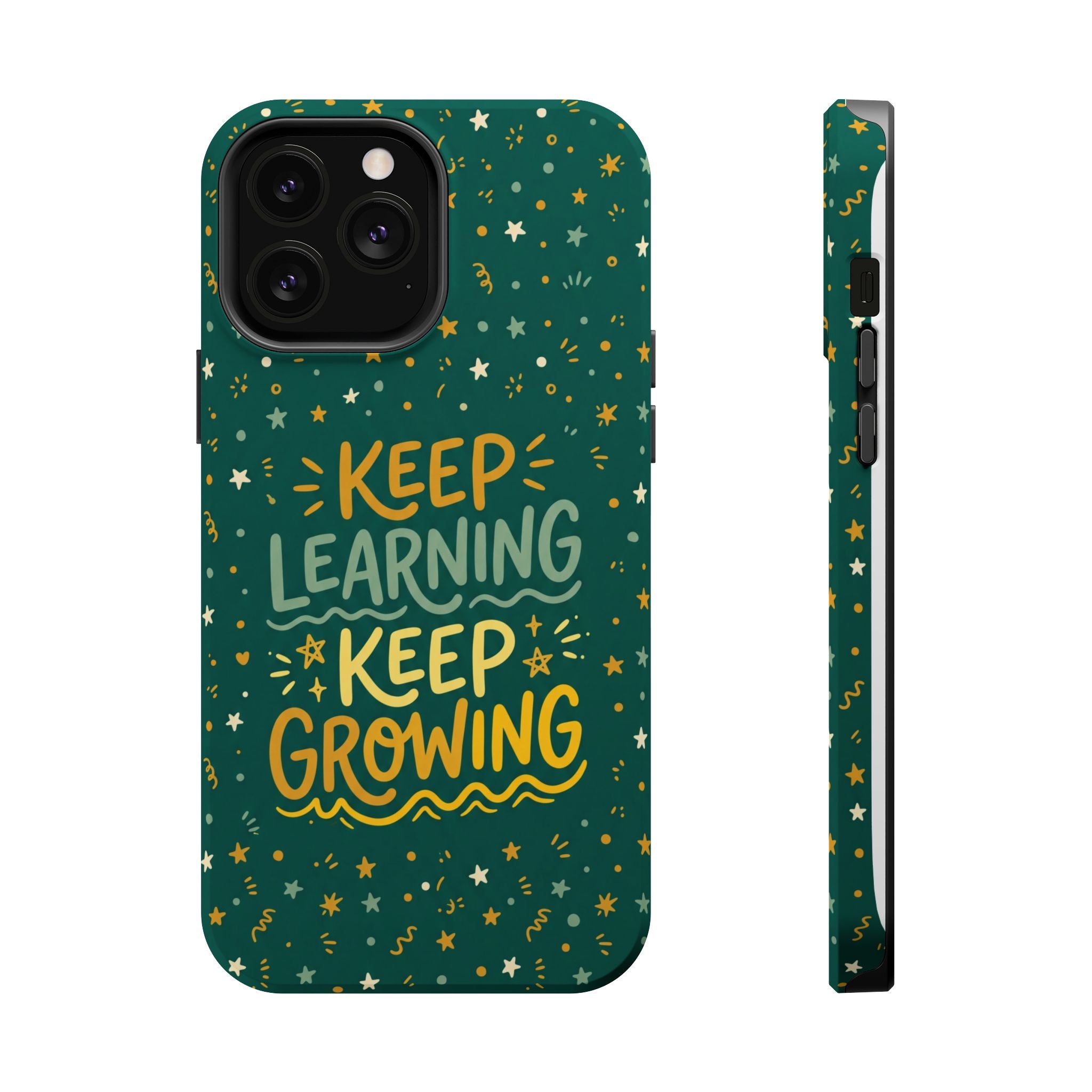 Keep Learning Keep Growing Teacher Phone Case — Wireless Charging Cover