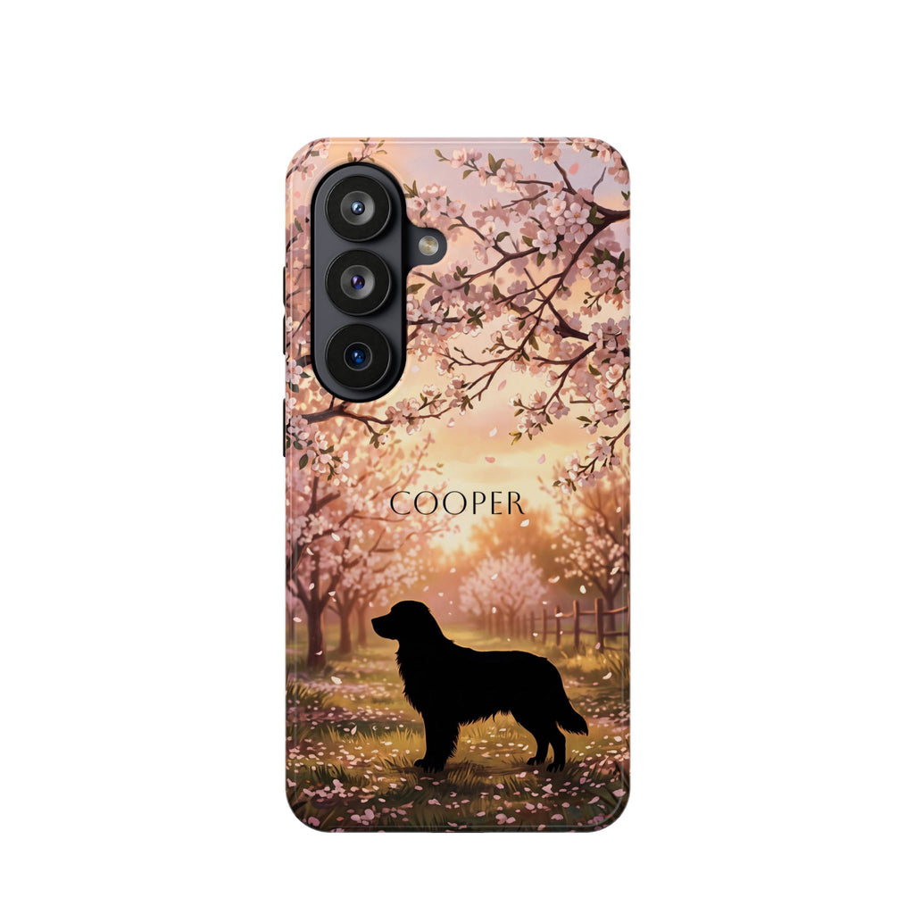 Personalized Golden Retriever Autumn Forest Phone Case — Wireless Charging Cover