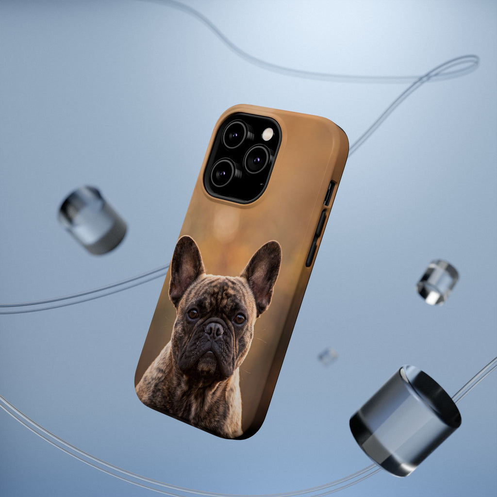 Brindle French Bulldog Phone Case — Impact-Resistant Wireless Charging Cover