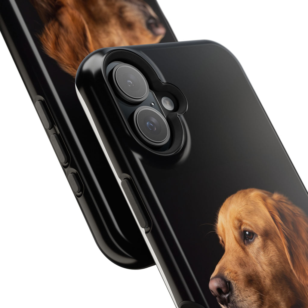 Golden Retriever Portrait Phone Case — Impact-Resistant Wireless Charging Cover