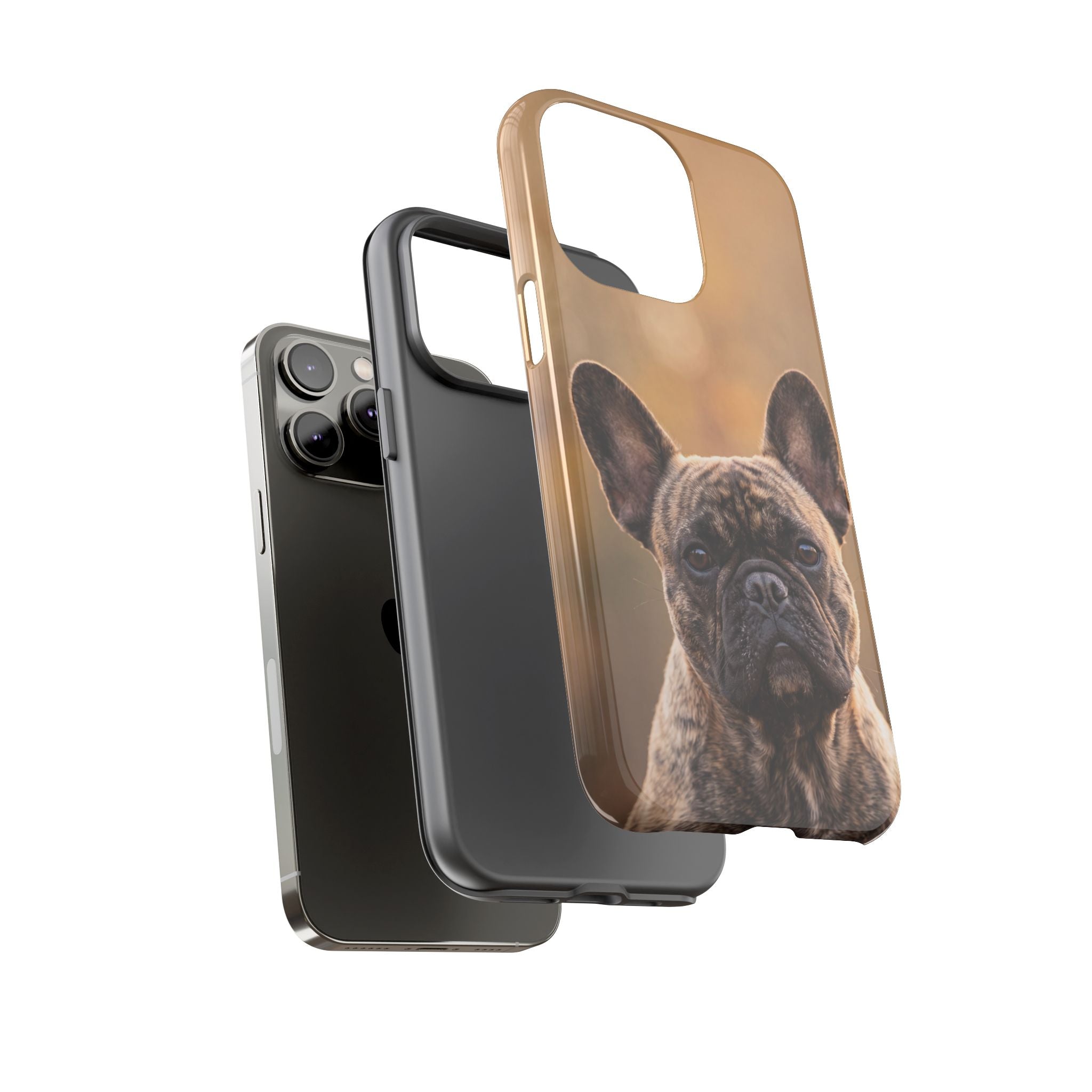 French Bulldog Portrait Phone Case | Realistic Brindle Frenchie Photo Case | iPhone & Samsung