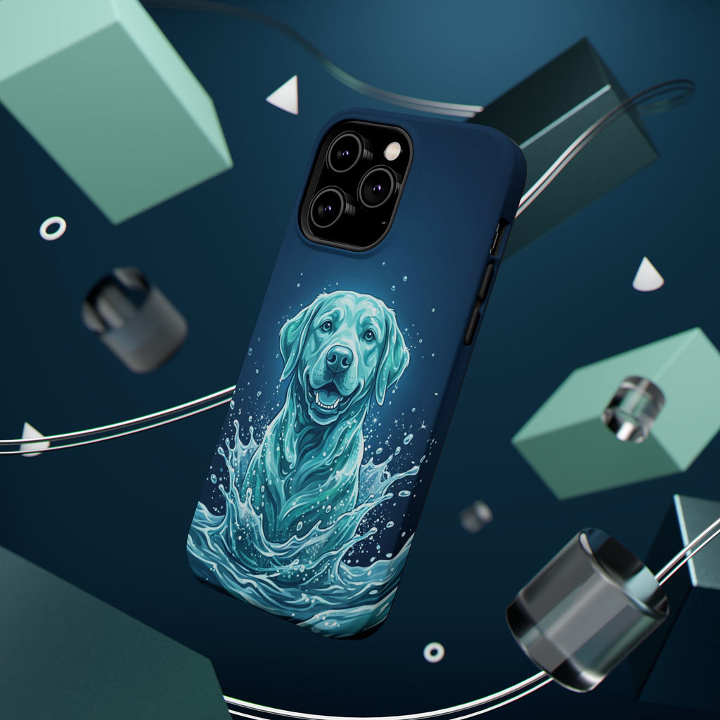 Water Splash Labrador Phone Case — Tough Magnetic Case with Wireless Charging
