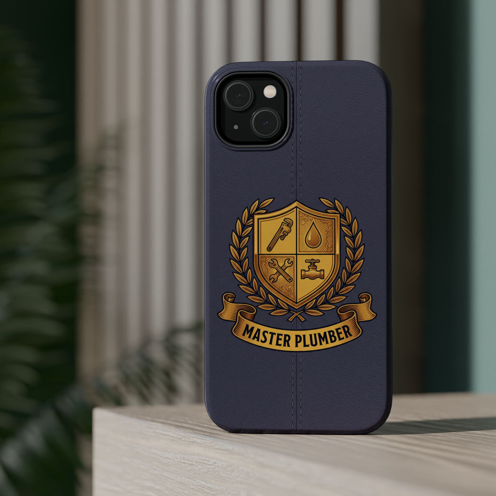 Master Plumber Crest Phone Case — Heraldic Shield Wireless Charging Cover