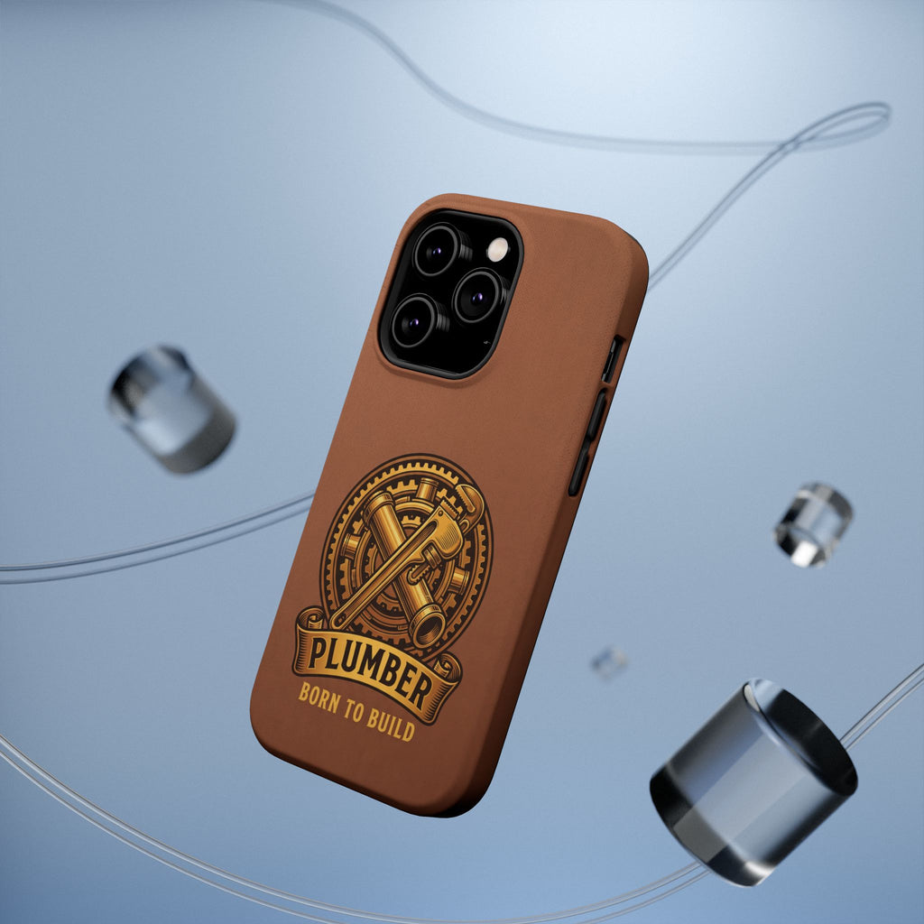 Plumber Born to Build Phone Case — Badge Wireless Charging Cover