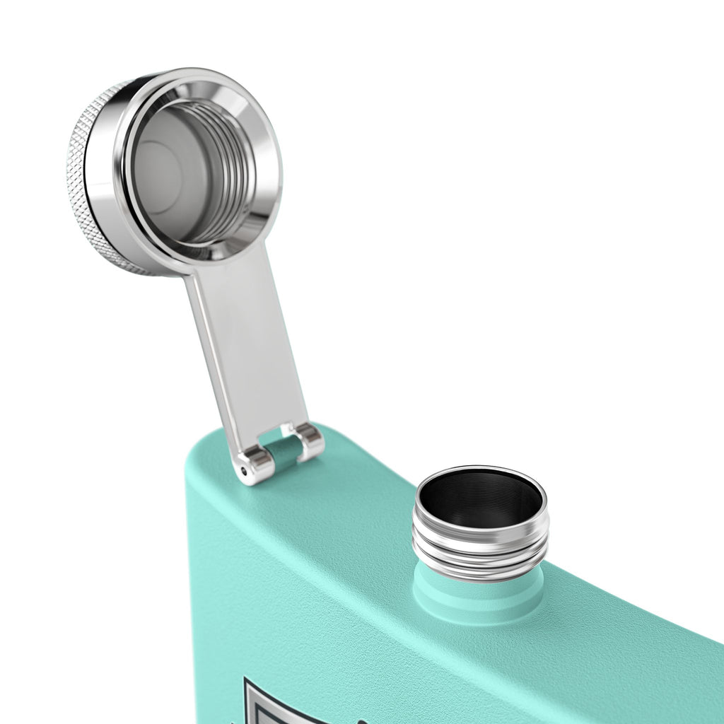 Flask — "Residential Electrician: Homes Powered by Me" (Shield Badge) 6oz Stainless Steel Hip Flask
