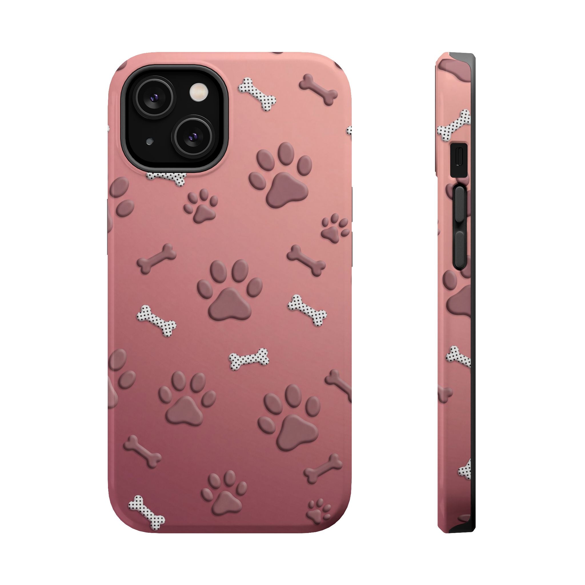 Paws & Bones Phone Case — Impact-Resistant Wireless Charging Cover