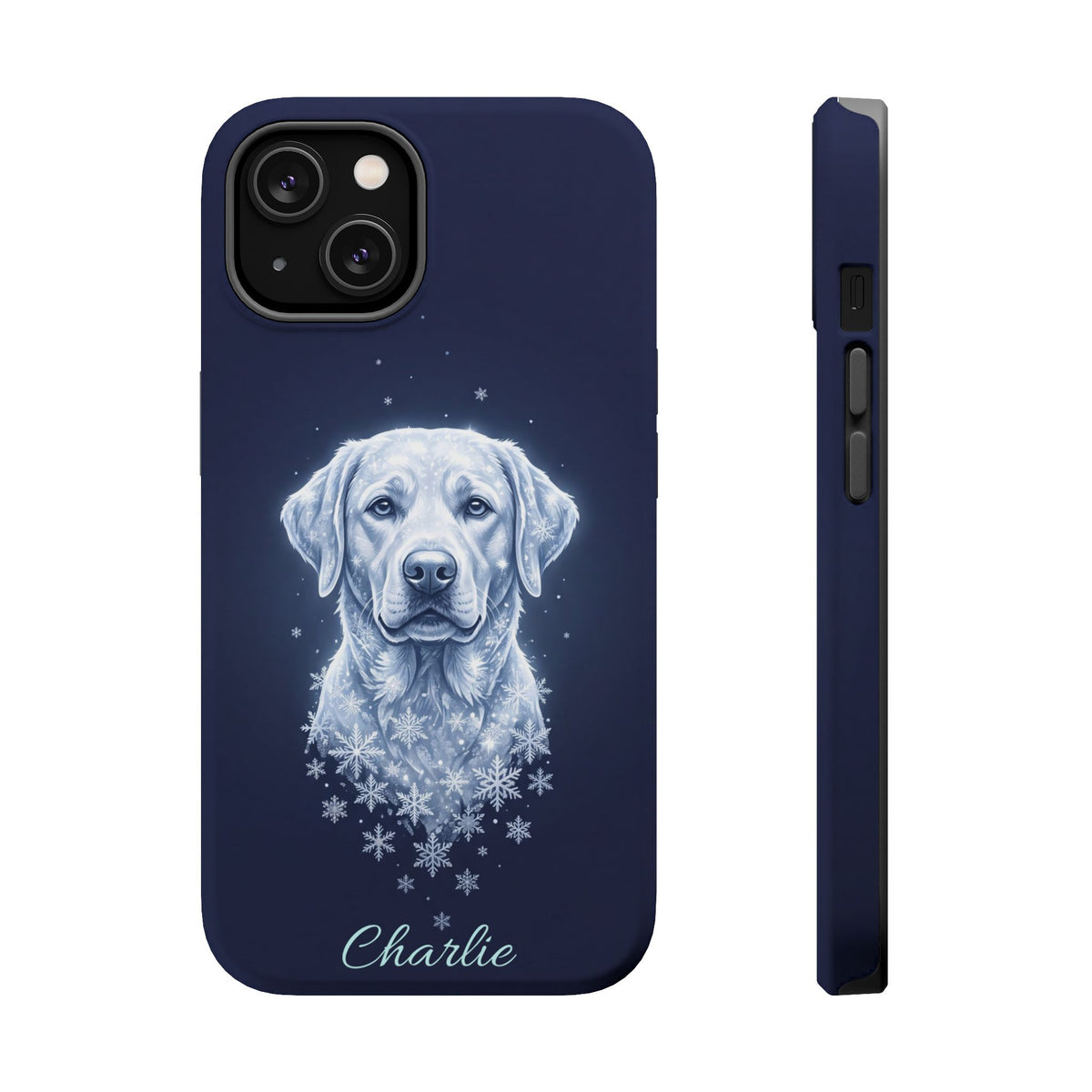 Personalized Winter Snowflake Labrador Phone Case — Tough Magnetic Case with Wireless Charging