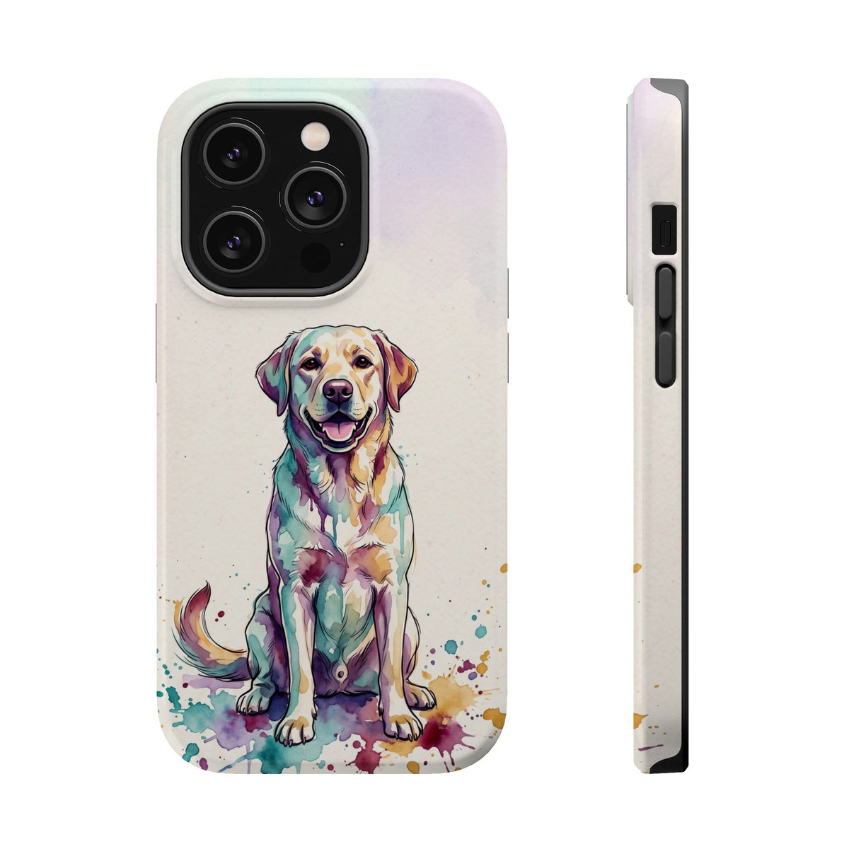 Watercolor Labrador Phone Case — Tough Magnetic Case with Wireless Charging