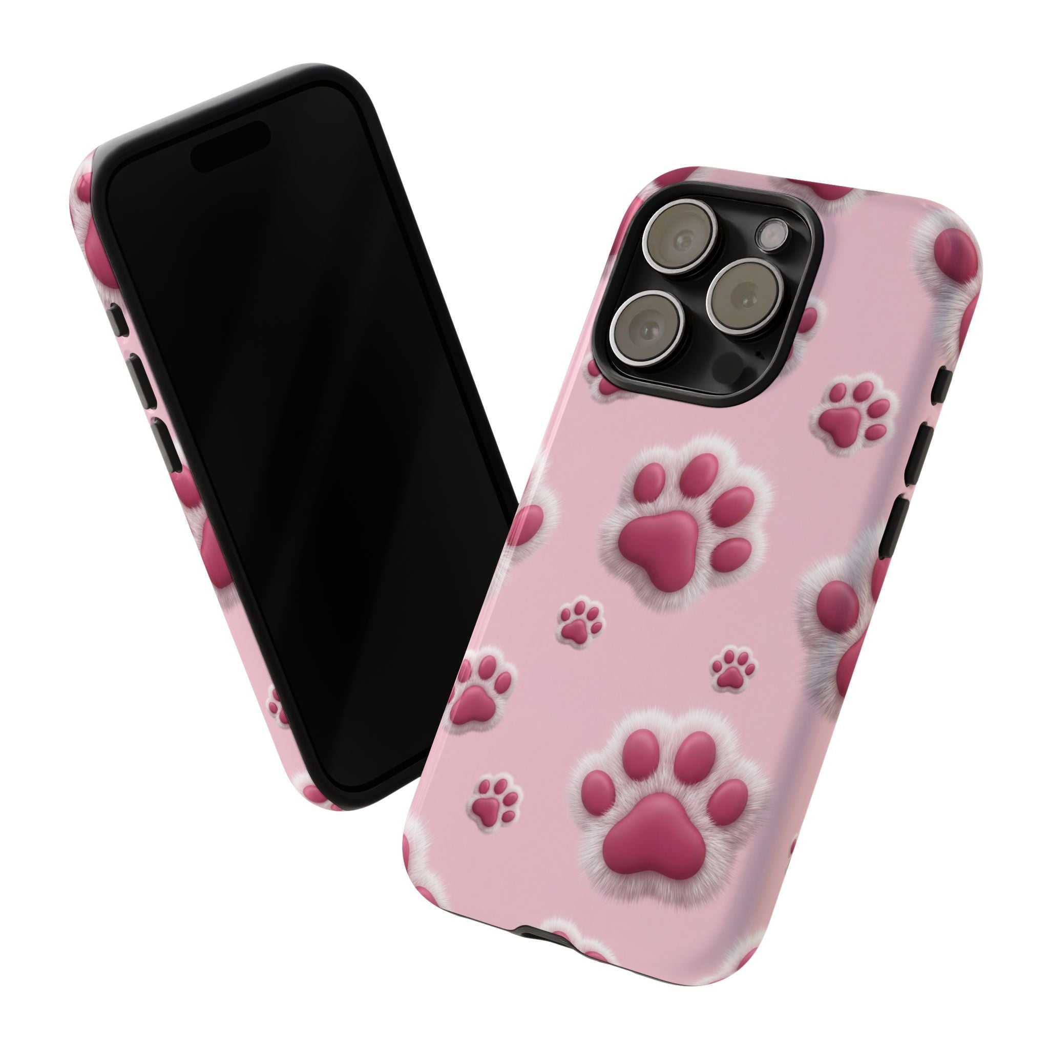 iphone & Samsung - Pink Paws Tough Phone Case — Cute Protective iPhone Cover