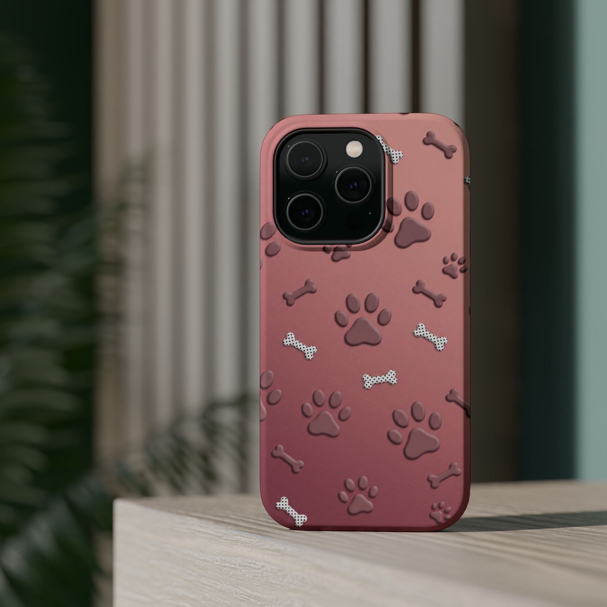 Paws & Bones Phone Case — Impact-Resistant Wireless Charging Cover