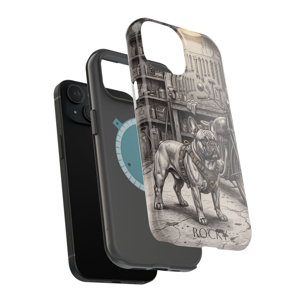 Personalized French Bulldog Vintage Street Phone Case — Wireless Charging Cover
