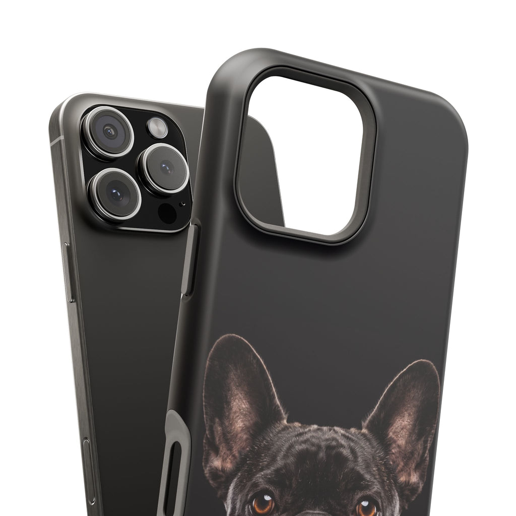Black French Bulldog Phone Case — Impact-Resistant Wireless Charging Cover
