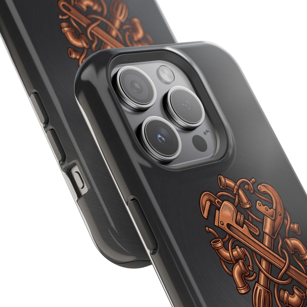 Crafted to Last Phone Case — Crossed Wrenches Wireless Charging Cover