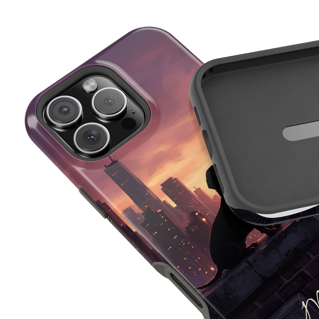 Personalized Dachshund City Skyline Phone Case — Wireless Charging Cover