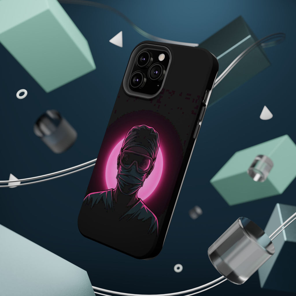 Nurse Portrait Phone Case — Navy Wireless Charging Cover