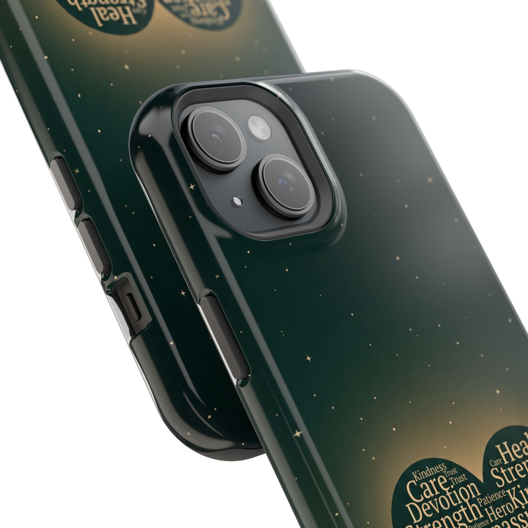 Nurse Heart Word and Art Phone Case — Impact-Resistant Wireless Charging Cover