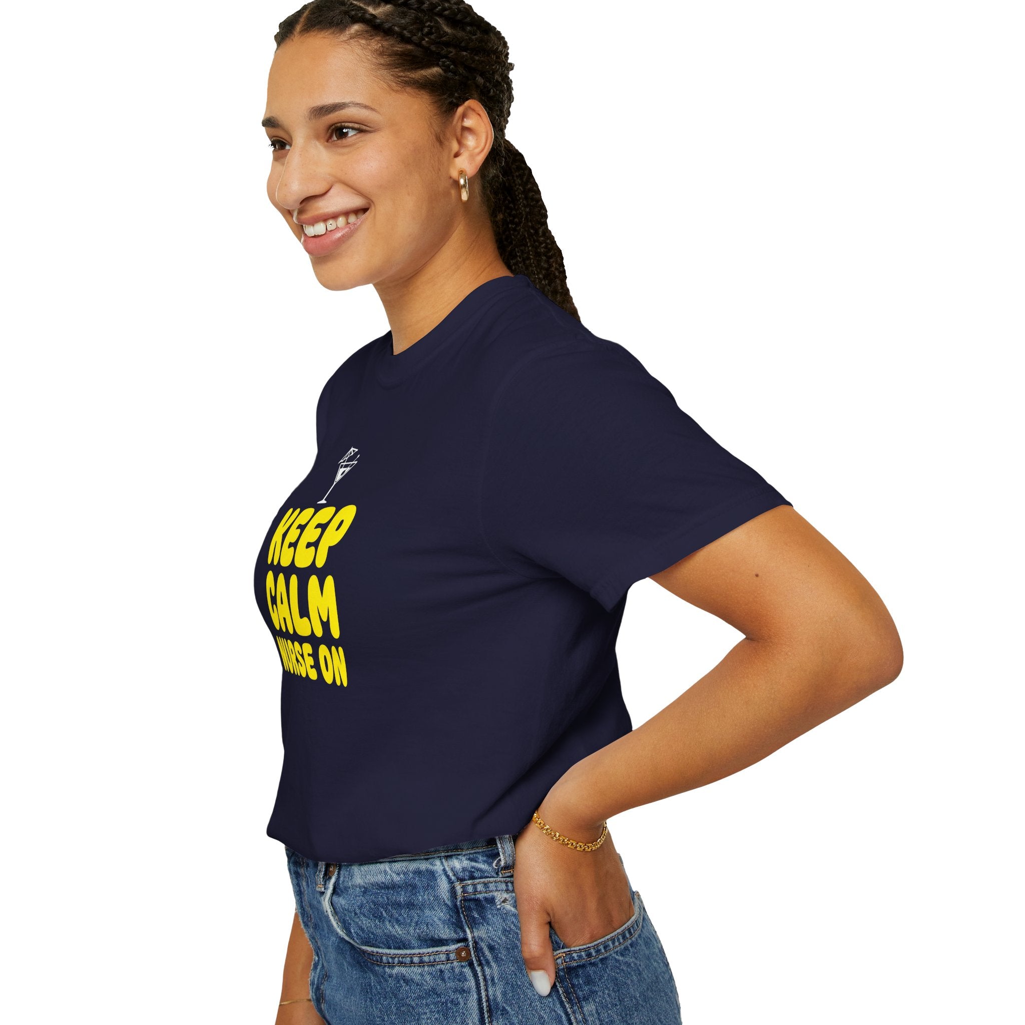 Nurse T-Shirt - "Keep Calm Nurse On" Funny Nursing Quote Unisex Tee, Nurse Appreciation Gift
