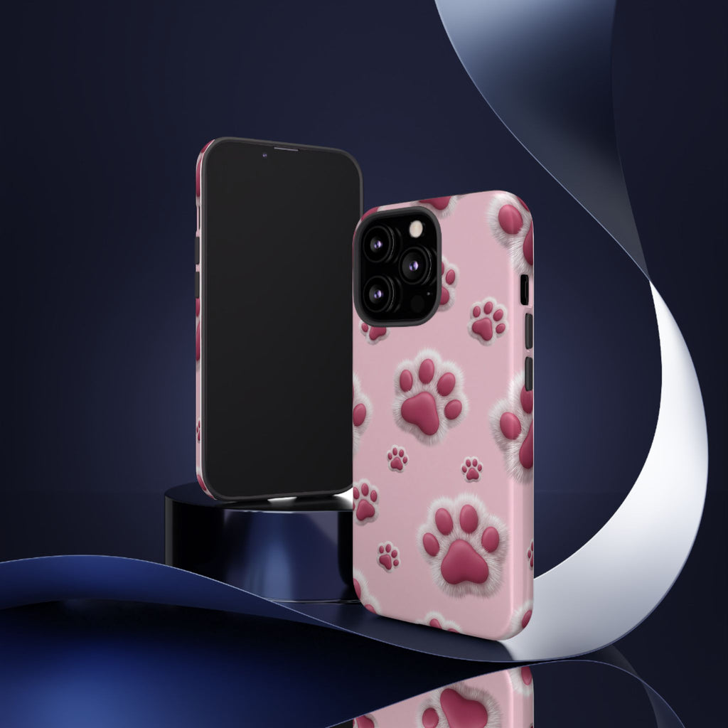 iphone & Samsung - Pink Paws Tough Phone Case — Cute Protective iPhone Cover