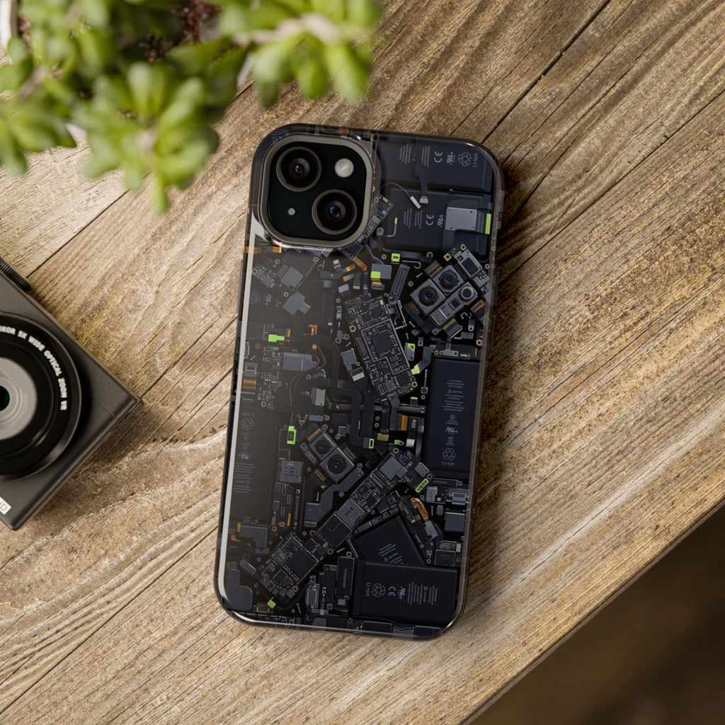 Circuit Core Phone Case — Motherboard Print Wireless Charging Cover