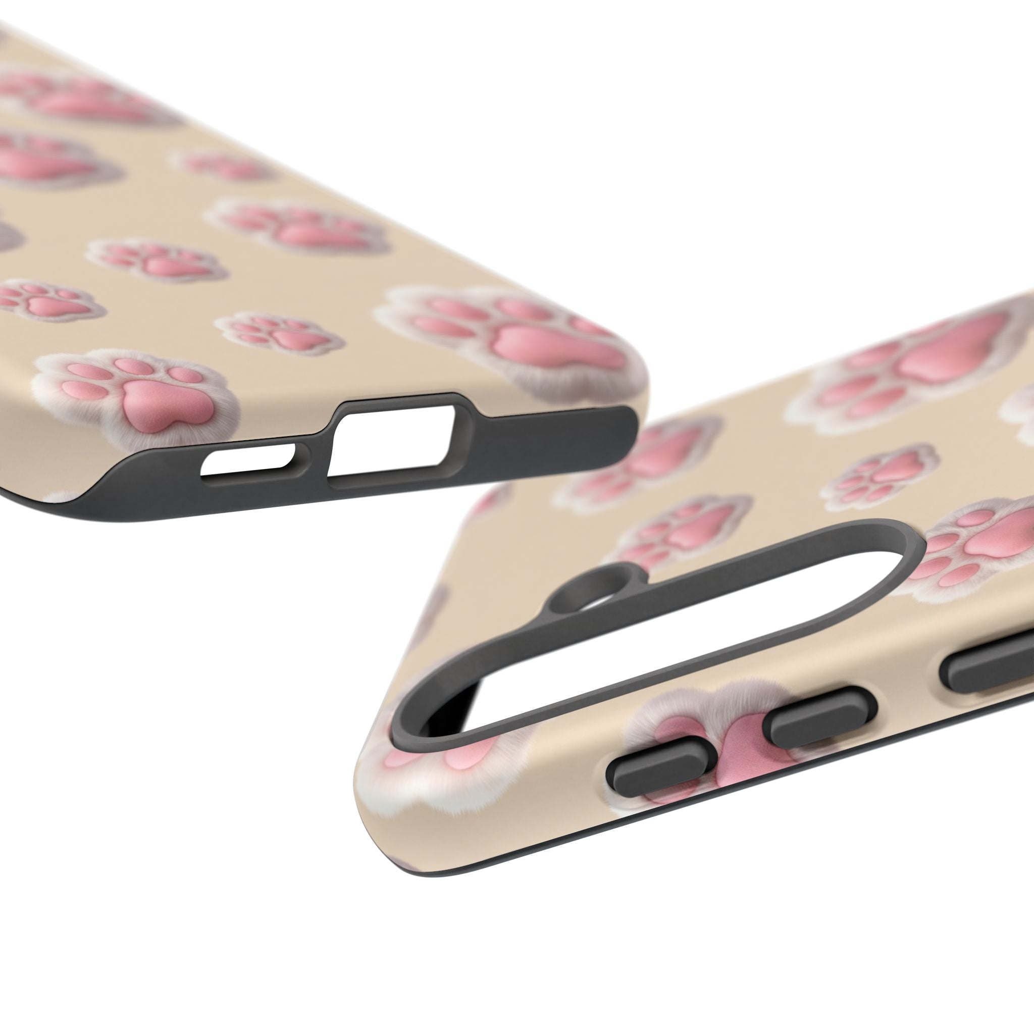 Golden Retriever Paw Print Phone Case | Cute Pink Paw Pattern for Dog Lovers | iPhone & Samsung