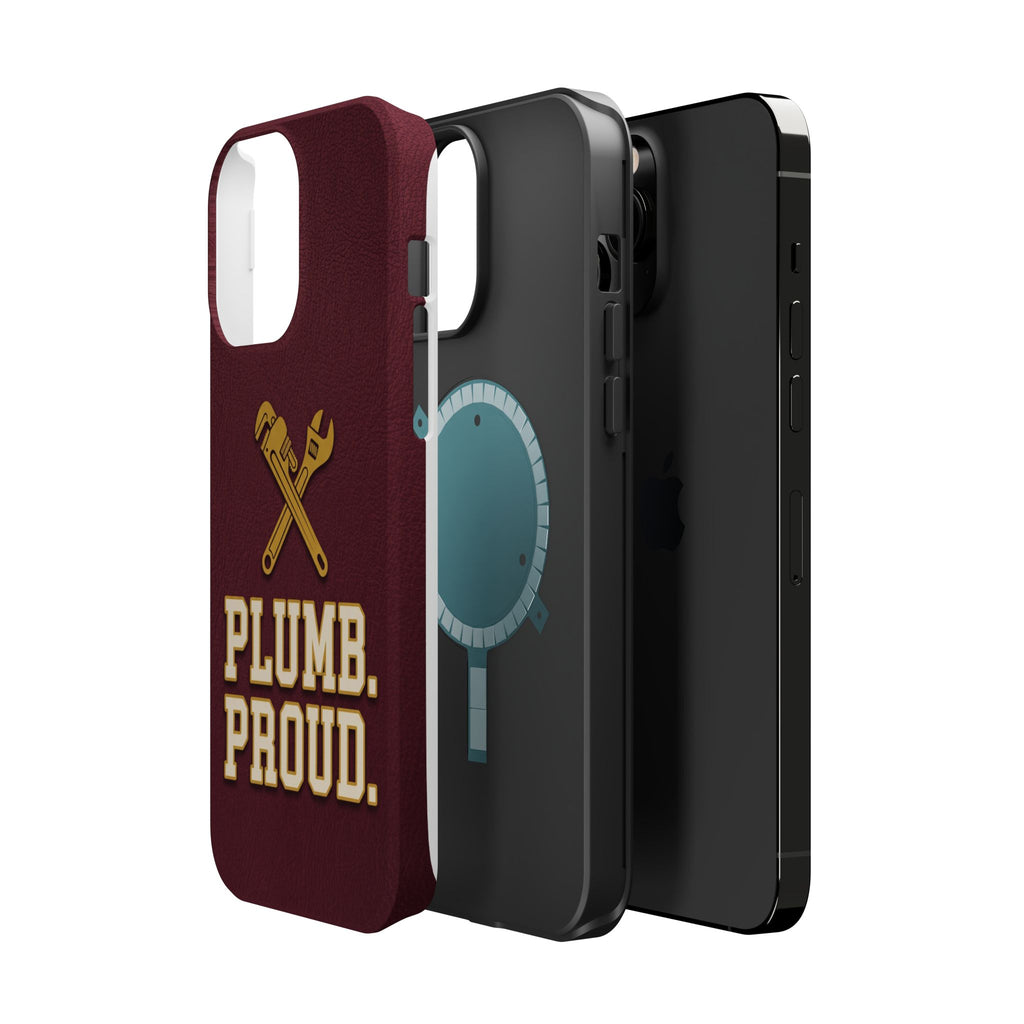 Plumb. Proud. Phone Case — Crossed Wrenches Wireless Charging Cover