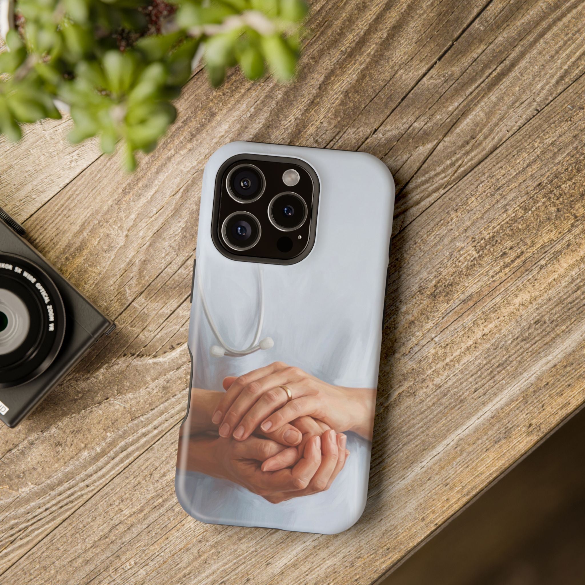 Impact-Resistant Phone Case — Caring Hands Wireless Charging Cover