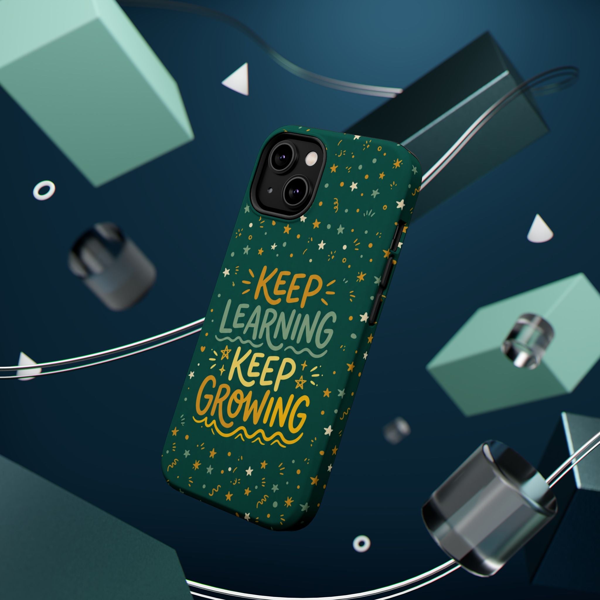 Keep Learning Keep Growing Teacher Phone Case — Wireless Charging Cover