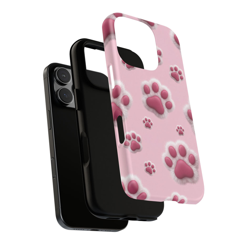 iphone & Samsung - Pink Paws Tough Phone Case — Cute Protective iPhone Cover