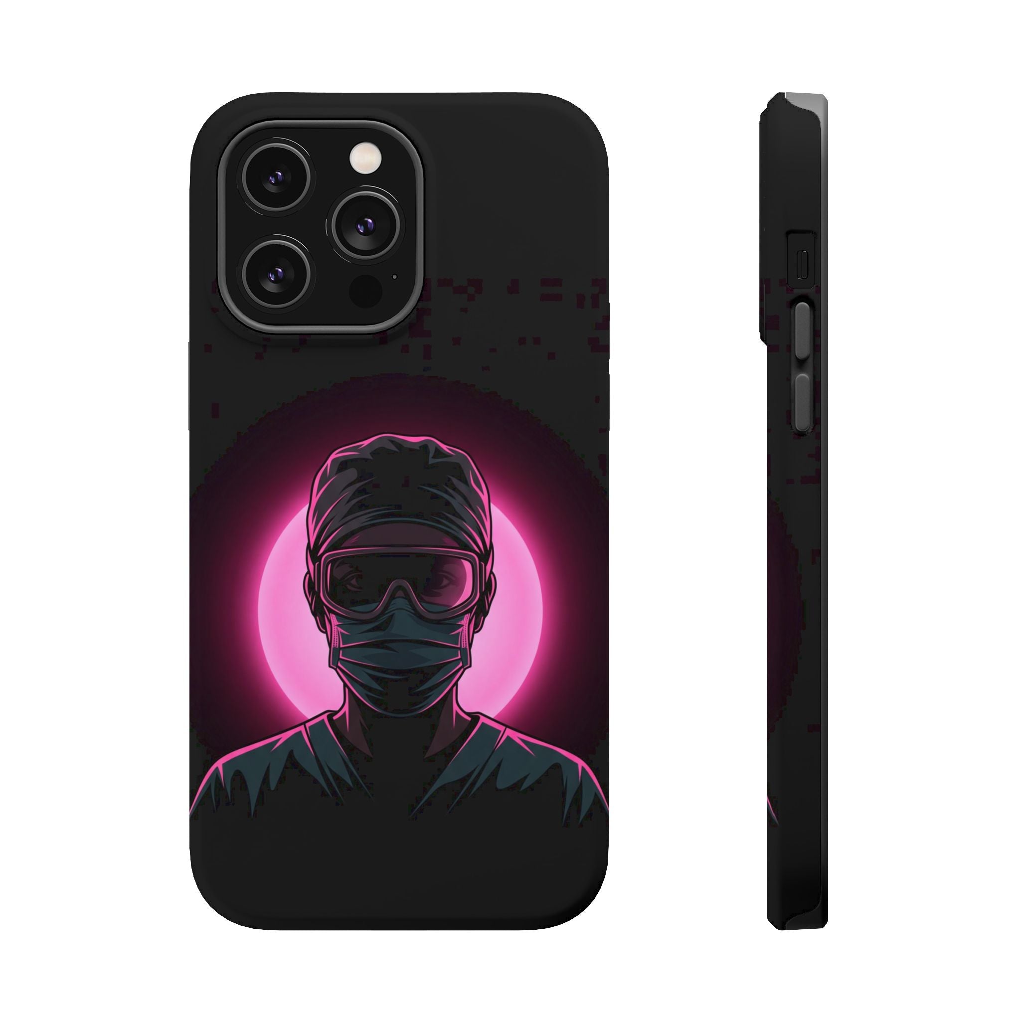 Nurse Portrait Phone Case — Navy Wireless Charging Cover