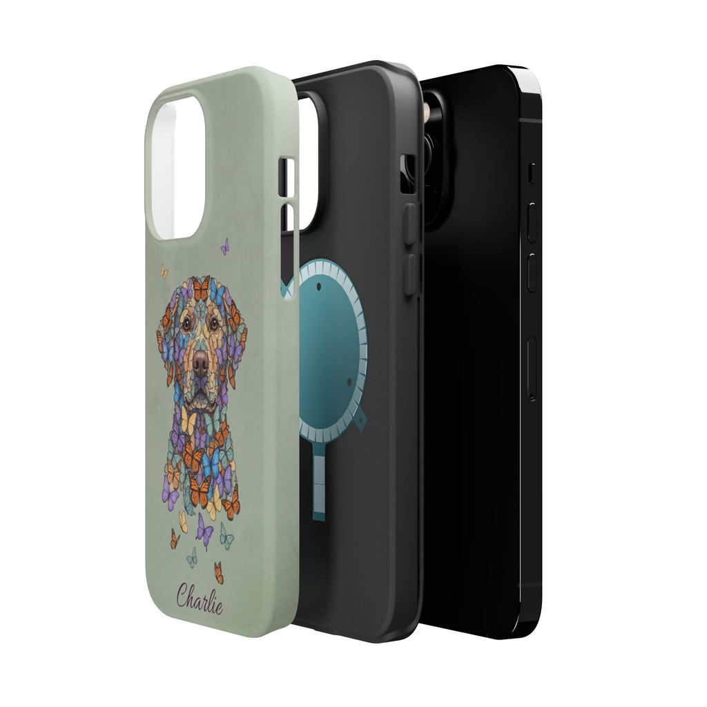 Personalized Butterfly Labrador Phone Case — Tough Magnetic Case with Wireless Charging