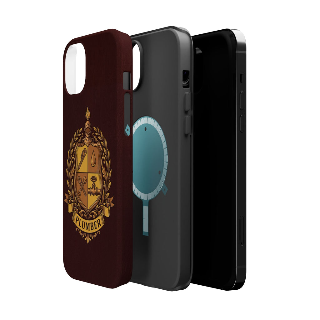 Plumber Crest Phone Case — Heraldic Shield Wireless Charging Cover