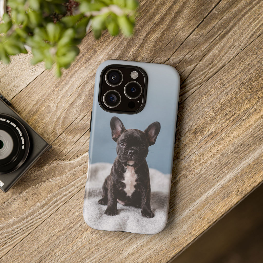 French Bulldog Puppy Phone Case | Adorable Brindle Frenchie Portrait | Samsung & iPhone