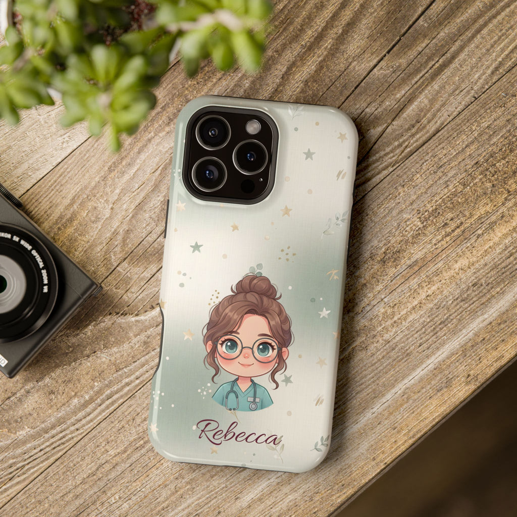 Personalized Starry Nurse Phone Case — Wireless Charging Cover