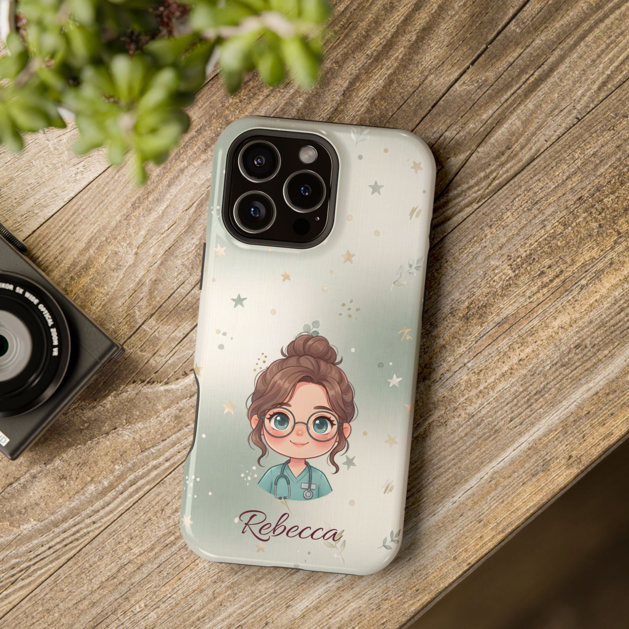 Personalized Starry Nurse Phone Case — Wireless Charging Cover