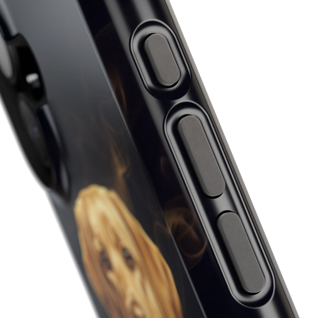 Personalized Gold Smoke Labrador Phone Case — Tough Magnetic Case with Wireless Charging
