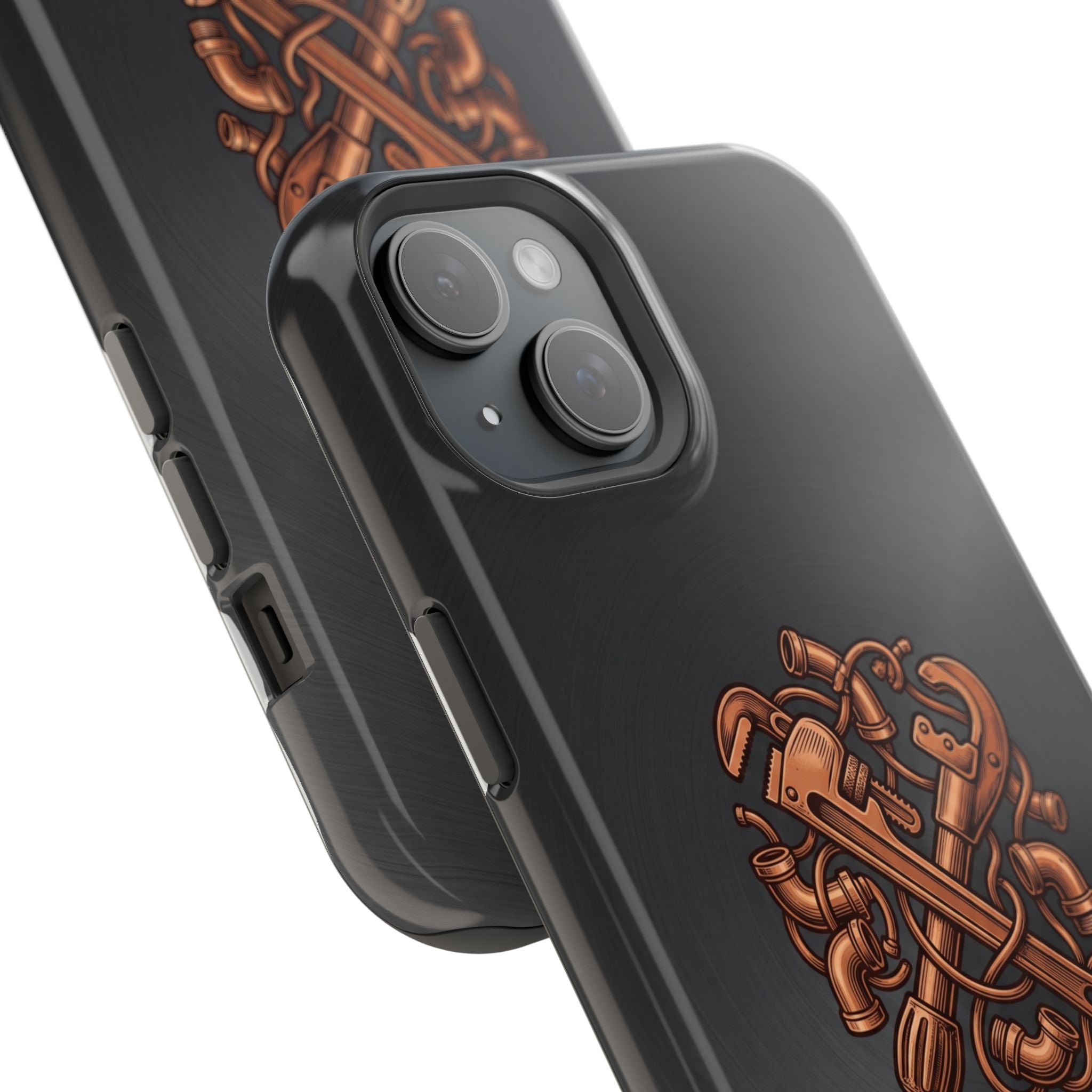 Crafted to Last Phone Case — Crossed Wrenches Wireless Charging Cover