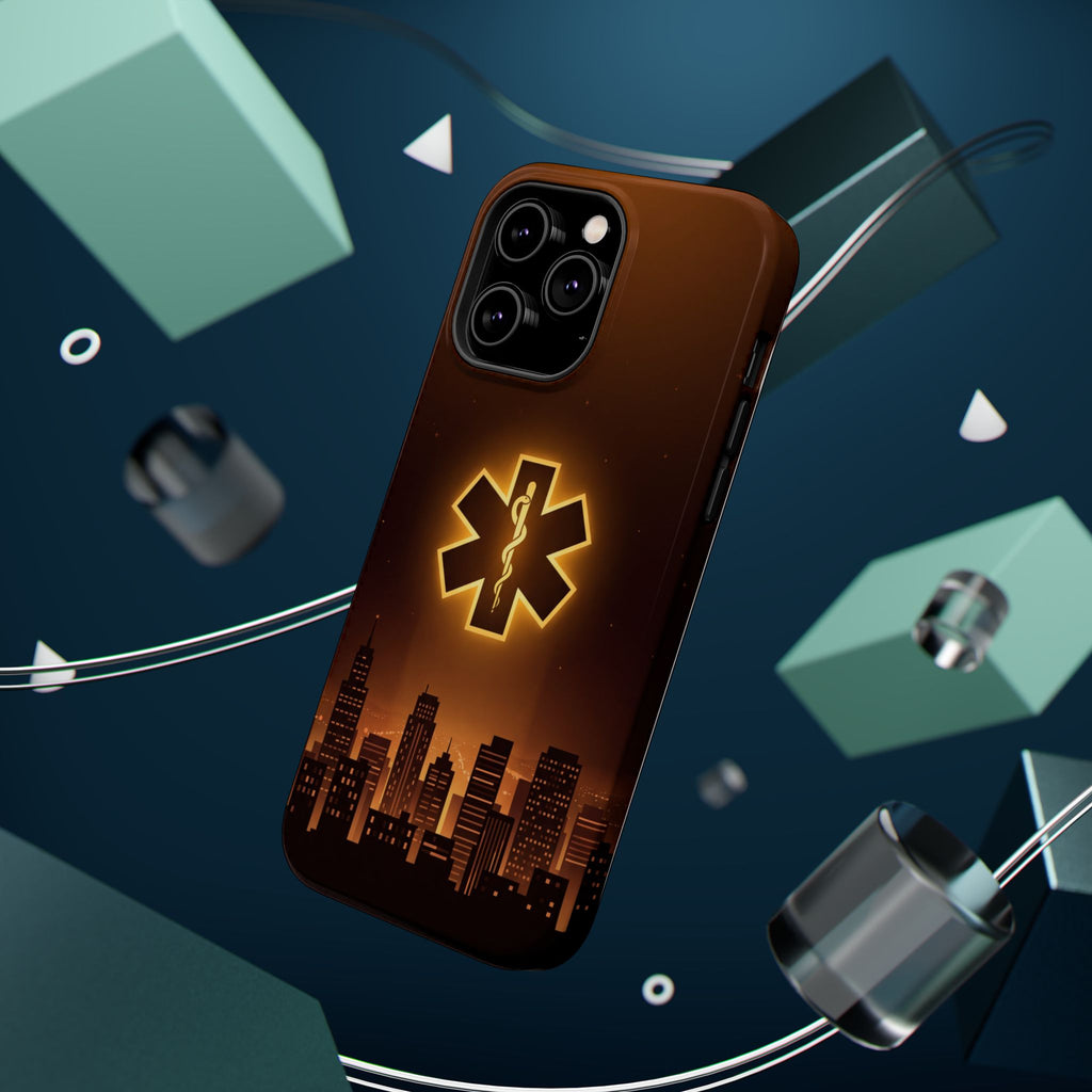 Paramedic/EMT Skyline Phone Case — Magnetic Wireless Charging Cover