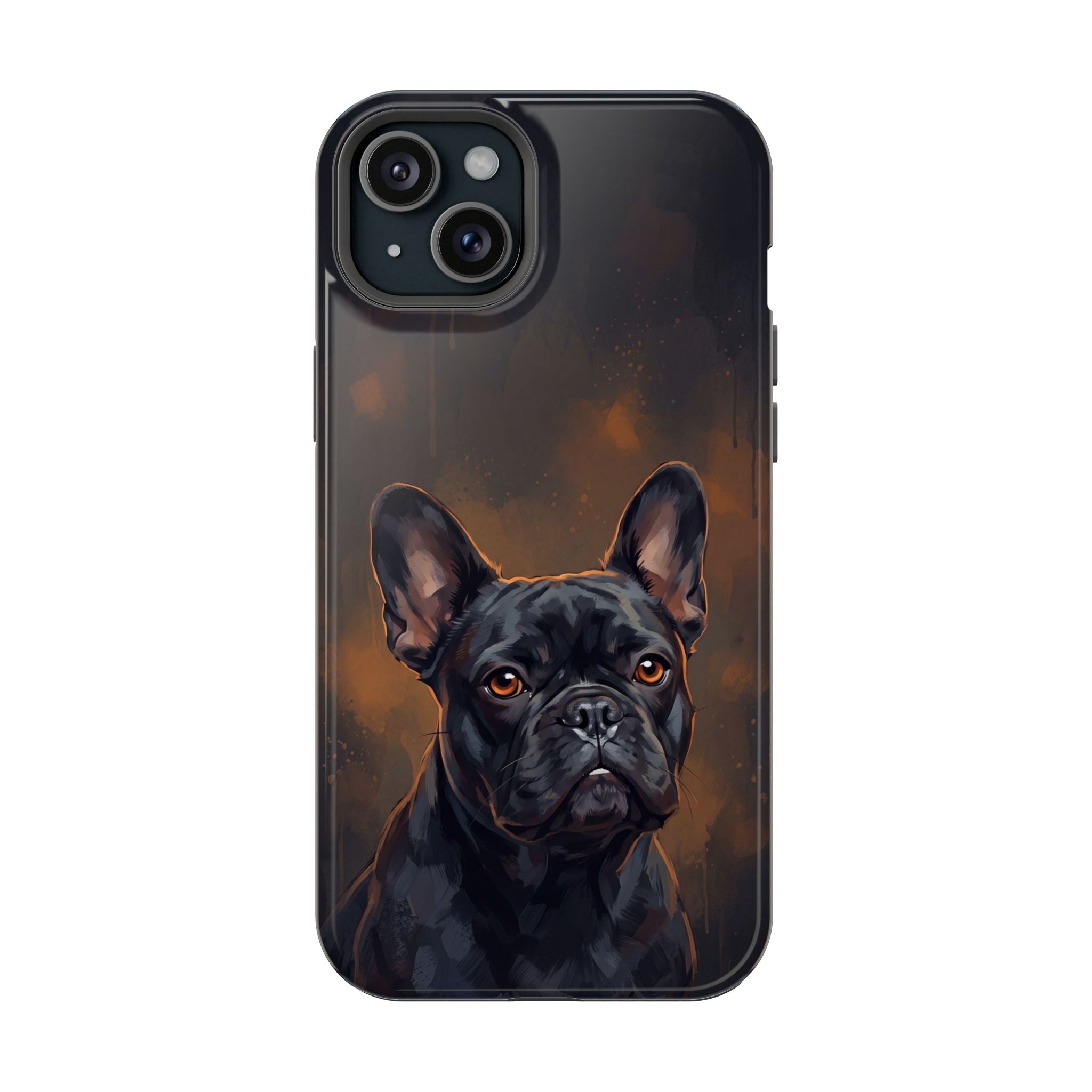 French Bulldog Portrait Phone Case — Impact-Resistant Wireless Charging Cover