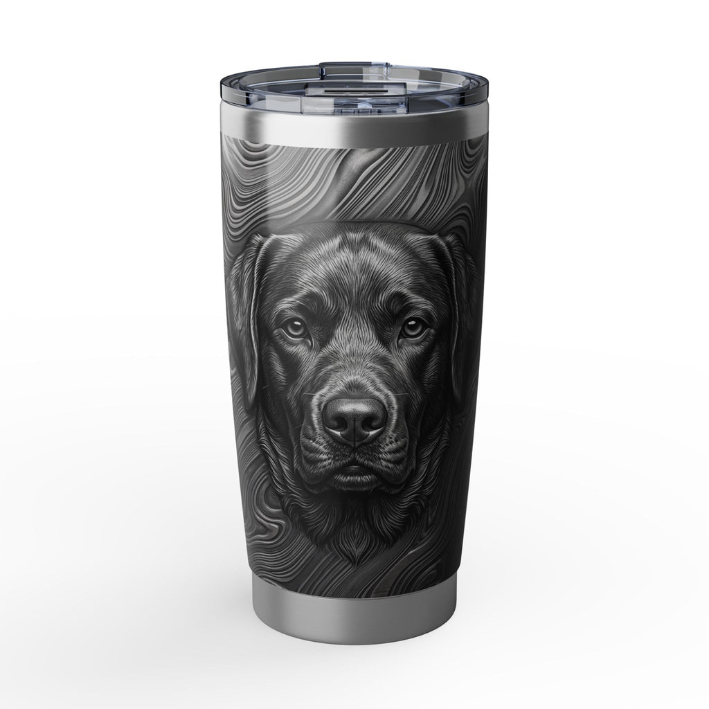 Labrador Tumbler | Damascus Steel Art — 20 oz Stainless Travel Mug