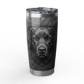 Labrador Tumbler | Damascus Steel Art — 20 oz Stainless Travel Mug