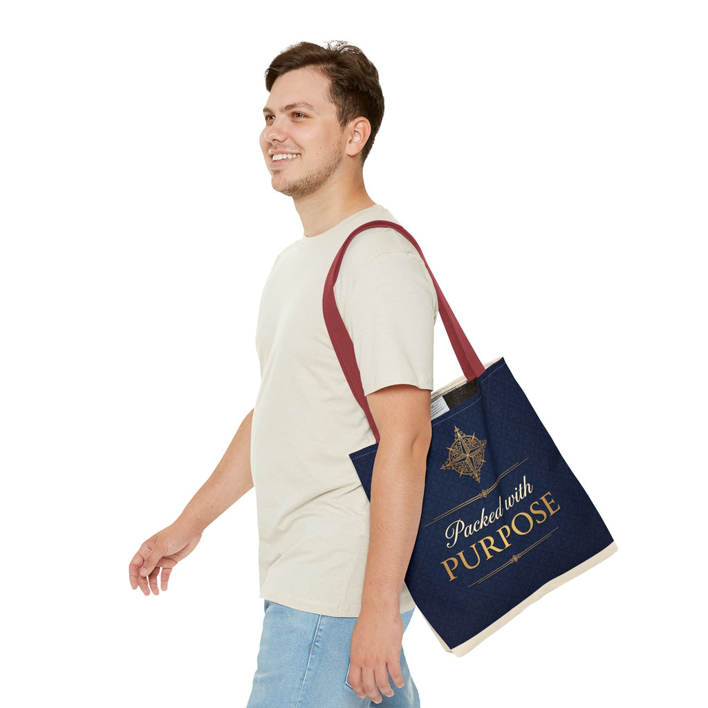 Packed with Purpose Tote | Inspirational Nurse Gift Tote Bag | Healthcare Worker Appreciation Gift | Premium Polyester Carry-All