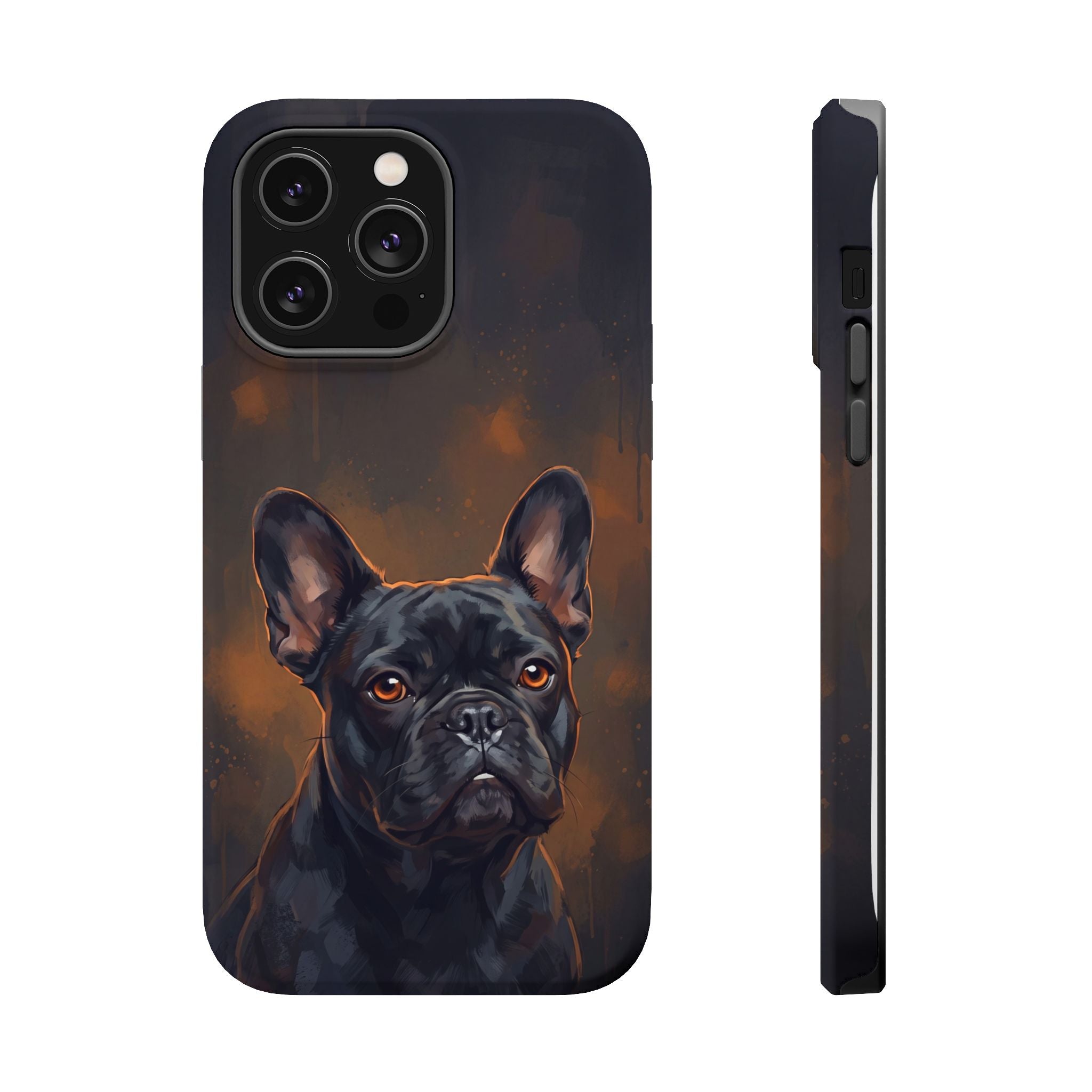 French Bulldog Portrait Phone Case — Impact-Resistant Wireless Charging Cover