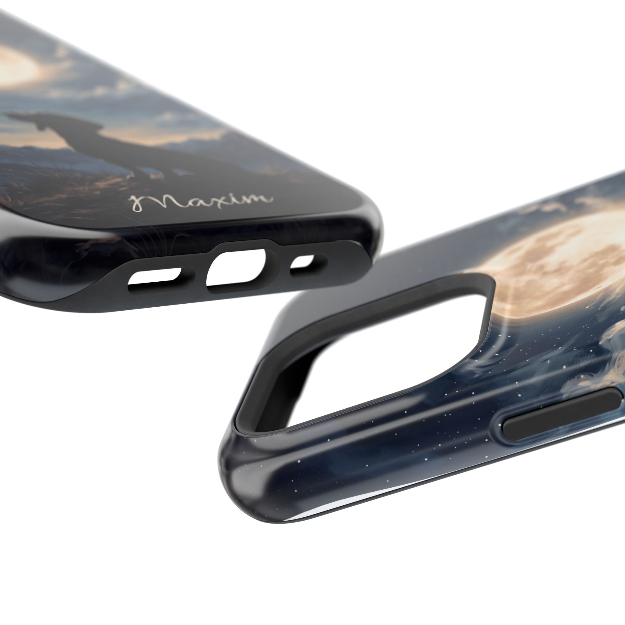 Personalized Dachshund Moonlight Phone Case — Wireless Charging Cover