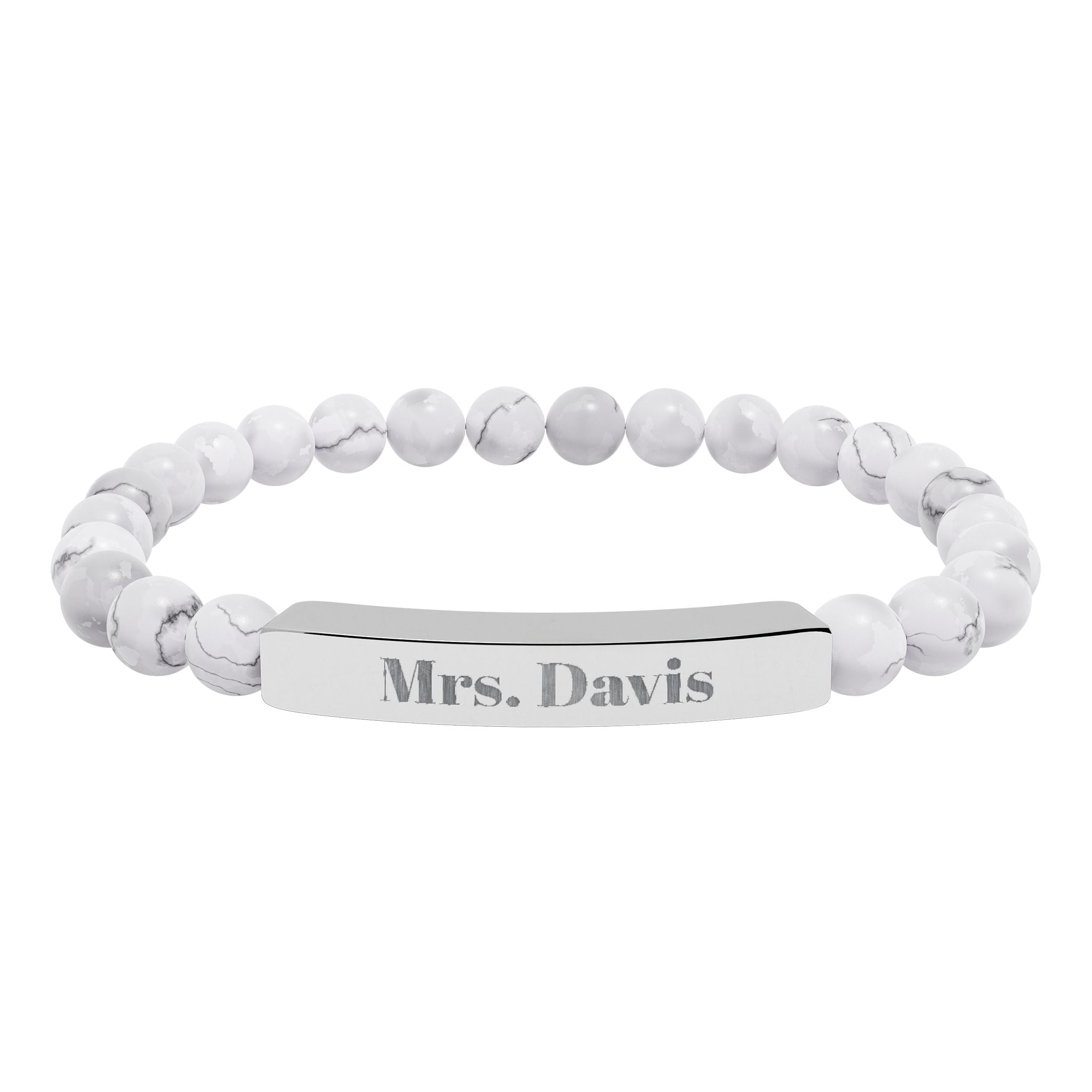 Personalized Teacher Bracelet | Engraved Name Bar Bracelet, Teacher Gift