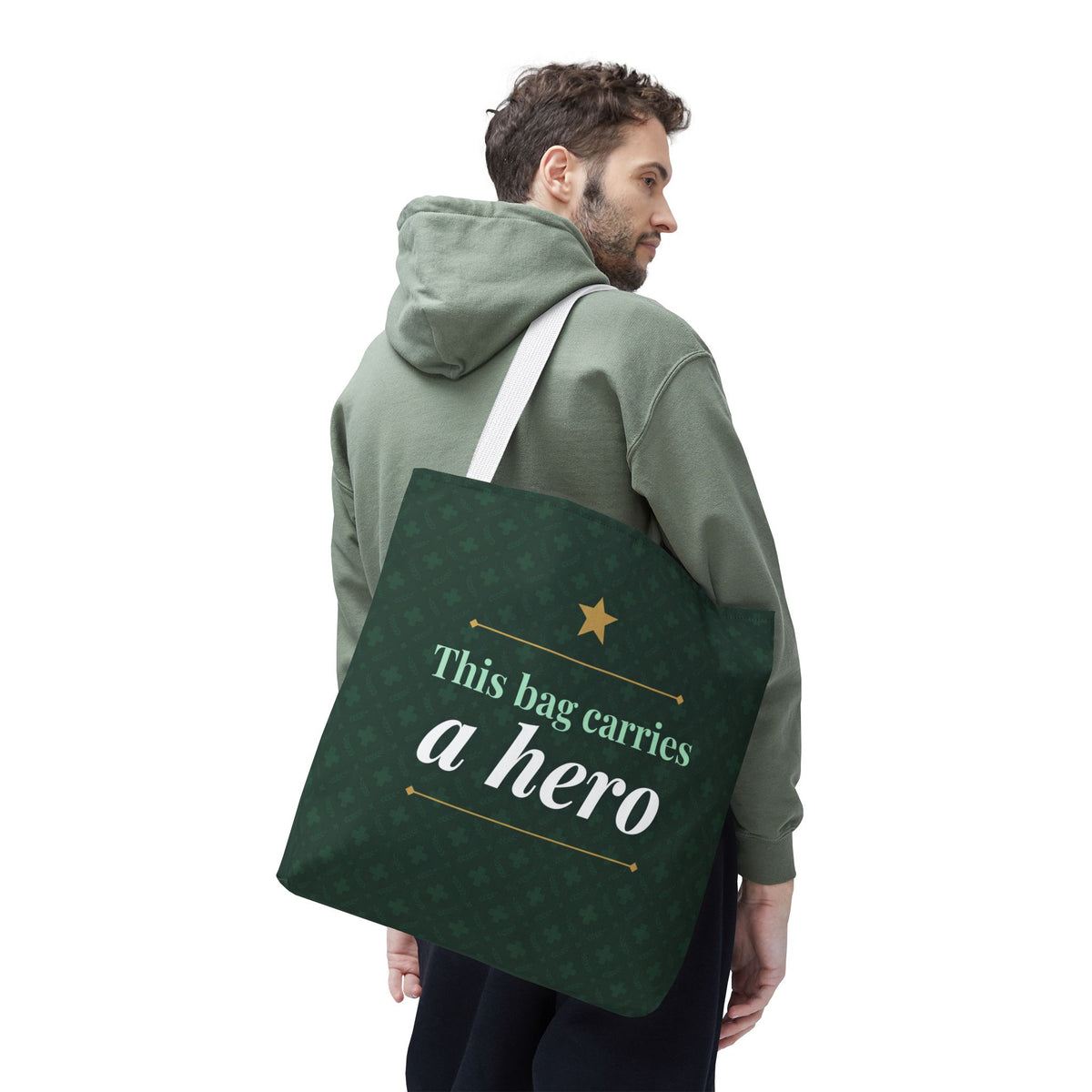 This Bag Carries a Hero Tote | Nurse Gift Tote Bag | Essential Worker Appreciation Gift | Premium Polyester Carry-All