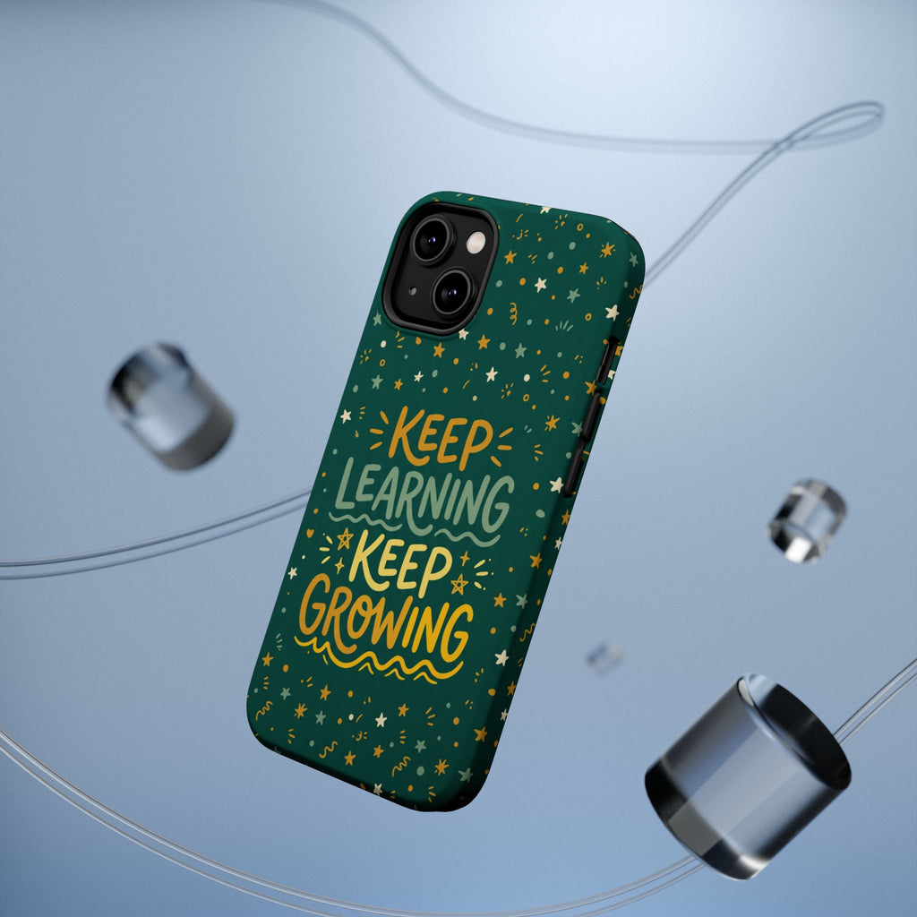 Keep Learning Keep Growing Teacher Phone Case — Wireless Charging Cover